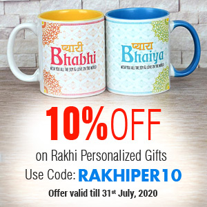 Deals | 10% Off on Rakhi Personalized Gifts at a Flat 10% 