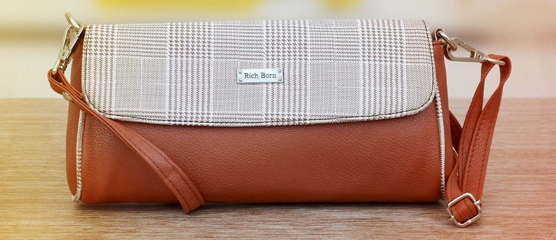 Brown Check Flap Handbag Brown Check Flap Handbag