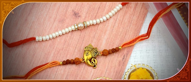 Ganesh Pearl Rakhi Ganesh Pearl Rakhi