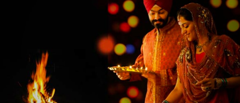 Husband Wife Lohri Celebrations Husband Wife Lohri Celebrations