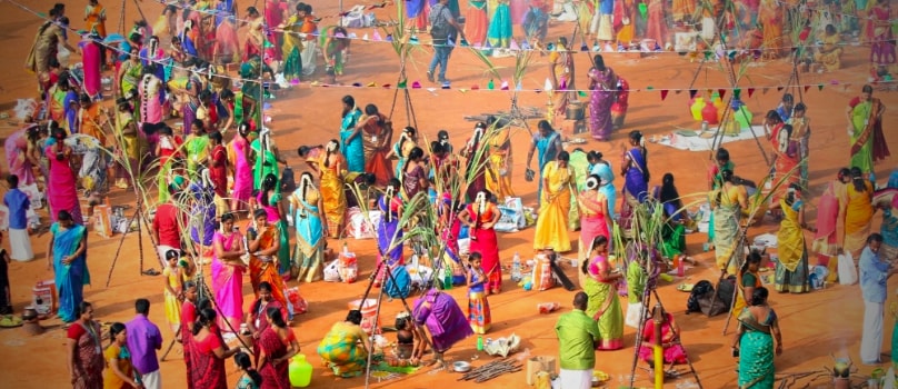Pongal Fair Painting Pongal Fair Painting